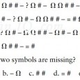 IQ 3: Which two symbols are missing? – Chọn hai biểu tượng bị thiếu trong hình dưới đây: Chọn d.