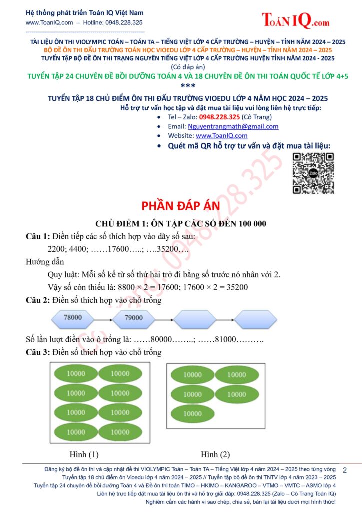 Tuyển tập 18 chủ điểm ôn thi Vioedu lớp 4 năm 2024 - 2025 có đáp án
