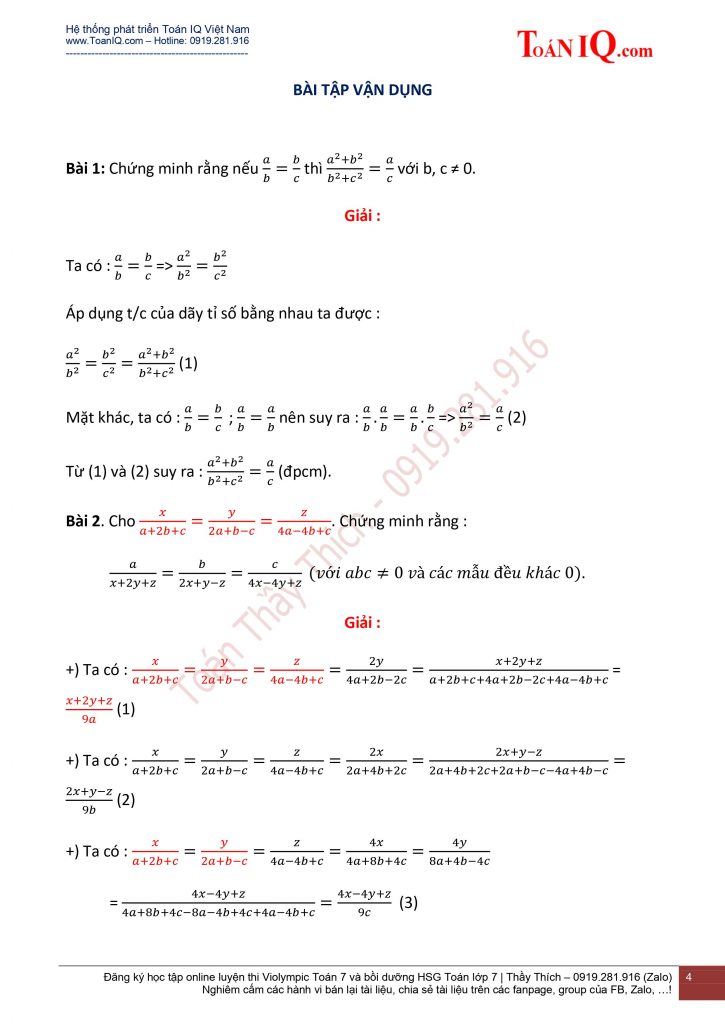 Bồi dưỡng HSG môn Toán lớp 7 theo SGK mới