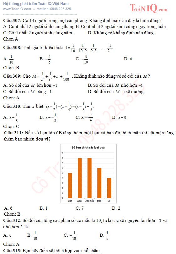 Tuyển tập 400 câu ôn thi Đấu trường Vioedu lớp 6 cấp Tỉnh năm 2025 - 2026