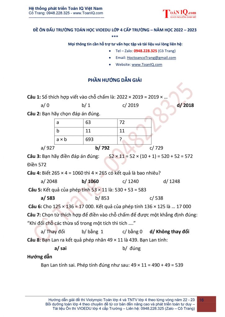 Vioedu lớp 4 năm 2022 - 2023